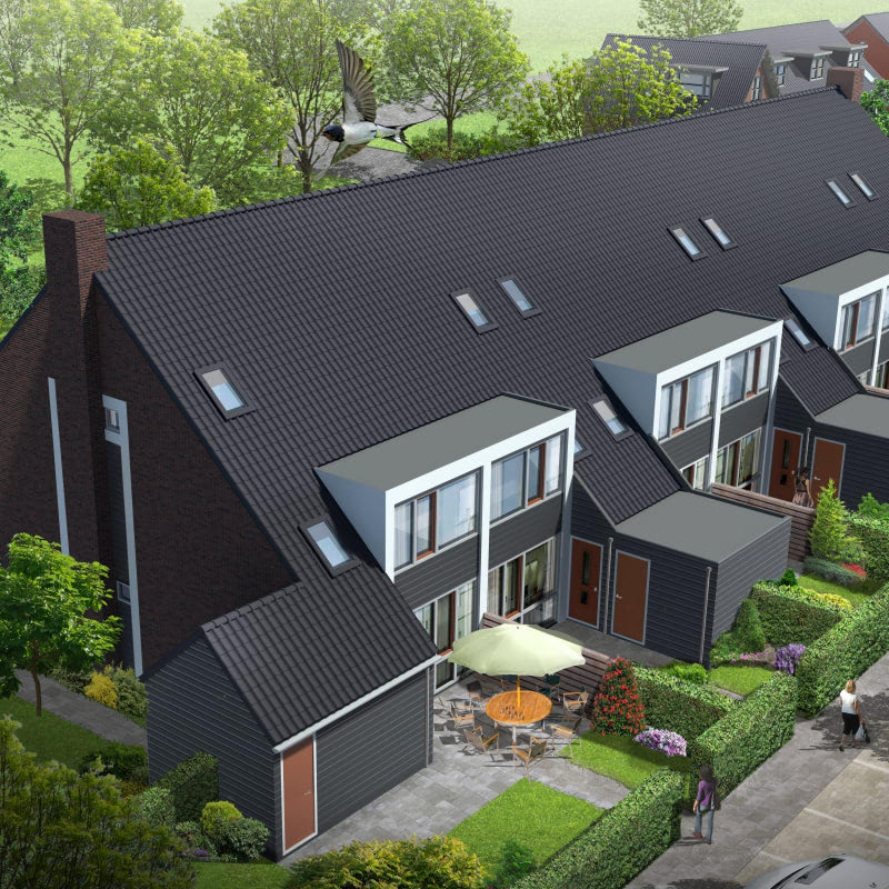 Illustratie rugwoningen